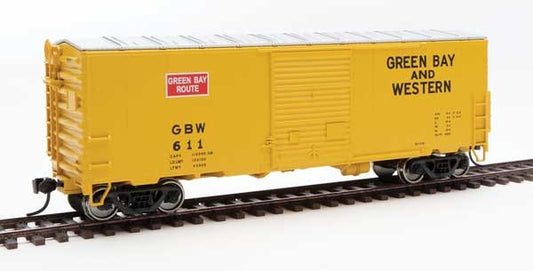 Walthers HO Scale 40' ACF Modern Boxcar/8' Door Green Bay & Western/GBW #611
