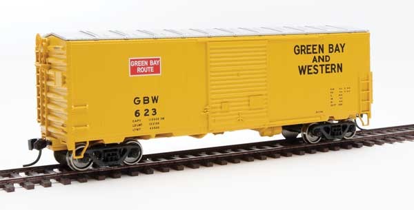 Walthers HO Scale 40' ACF Modern Boxcar/8' Door Green Bay & Western/GBW #623
