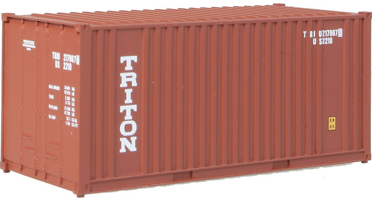 Walthers SceneMaster HO Scale Model of Triton Brown White 20 Corrugated Container with Flat Panel