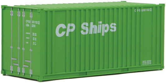 Walthers HO Scale 20' Flat Panel Shipping Intermodal Container CP Ships (Green)