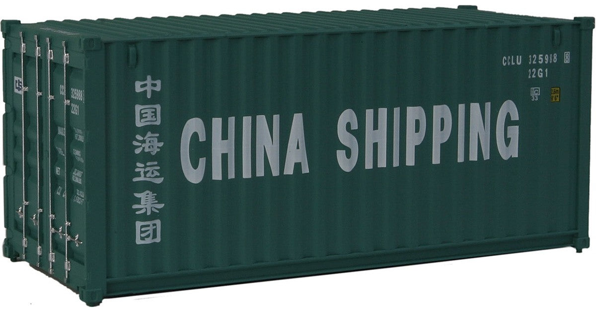 Walthers HO Scale 20' Corrugated Shipping Intermodal Container China Shipping