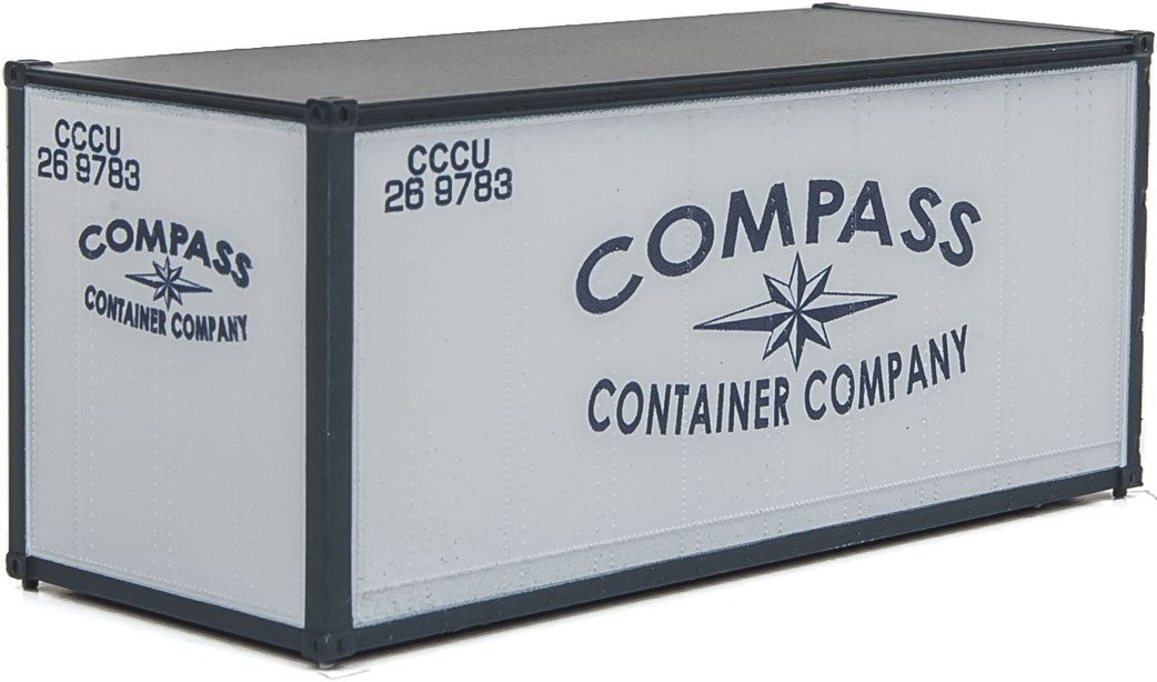 Walthers HO Scale 20' Smooth-Side Container Compass Container Company