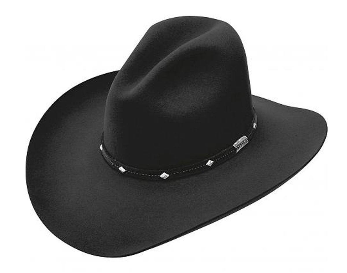 Stetson Men's 4X Silver Mine Buffalo Felt Cowboy Hat Black 7