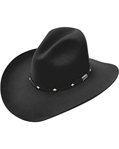 Stetson Men's 4X Silver Mine Buffalo Felt Cowboy Hat Black 7