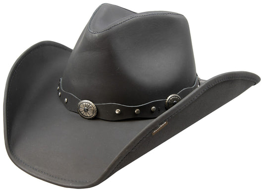 Stetson Men's Cowboy, Black Leather, Medium