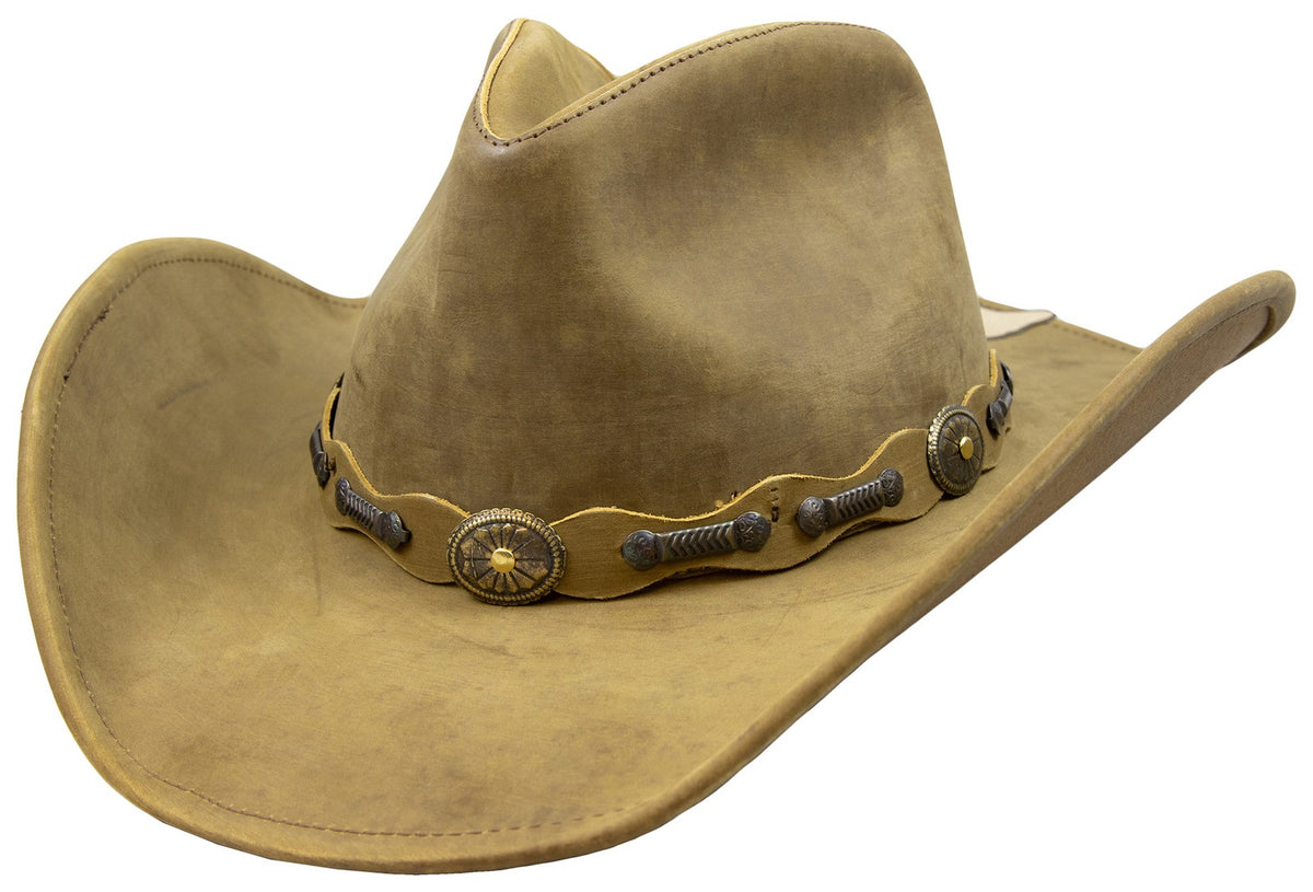 Stetson Roxbury Shapeable Leather Cowboy Western Hat, Rust, X-Large