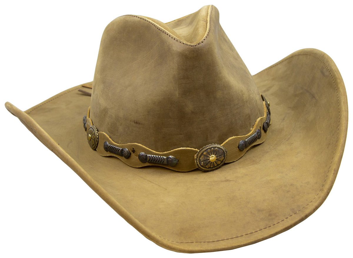 Stetson Roxbury Shapeable Leather Cowboy Western Hat, Rust, X-Large