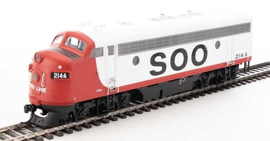 Walthers HO Scale EMD F7A-B Set (Standard DC) Soo Line #214A/2202C