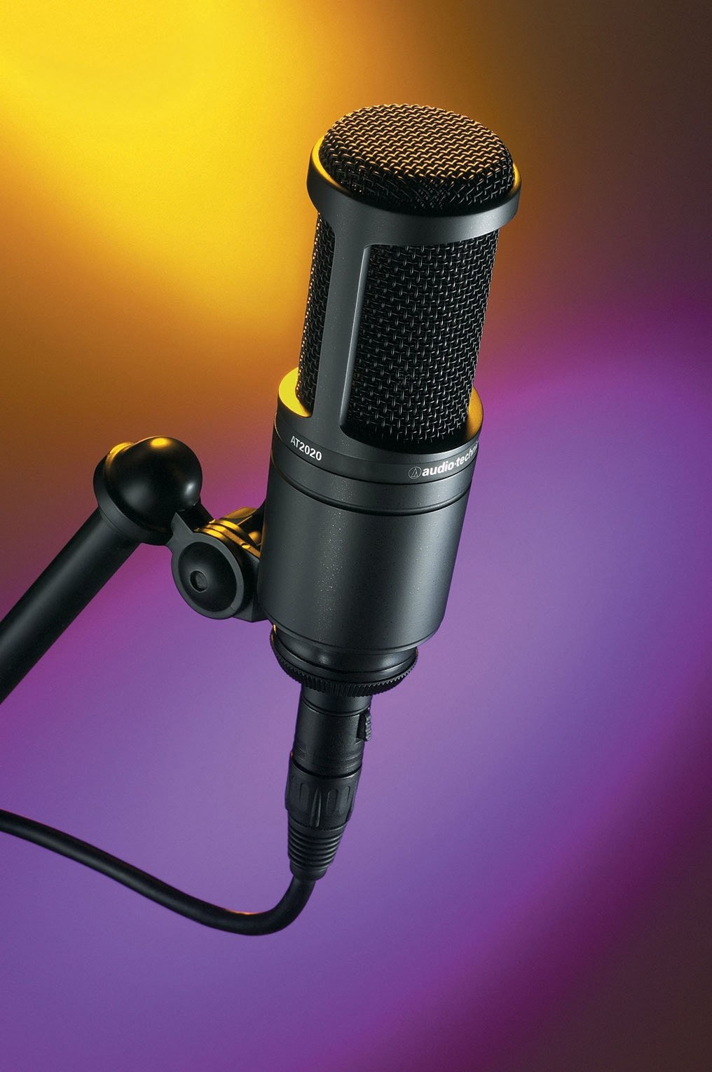 Audio-Technica AT2020 Cardioid Condenser Studio XLR Microphone, Ideal for Project/Home Studio Applications, Black