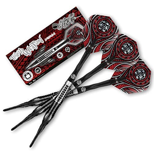 Shot Darts Soft Tip, Tribal Weapon Savage (18g/20g), 90% Tungsten   Barrels, Front Weighted with Precision Grips | Professional Soft Tip Darts   Set for Electronic Dartboard | Made in New Zealand