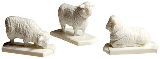 ATM779 HO Scale Model Railroad - Train Accessory Sheep 12 White & 1 Black