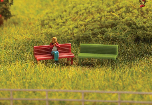 Walthers HO Scale Model Railroad Scenery Kit Benches (8-Pack)