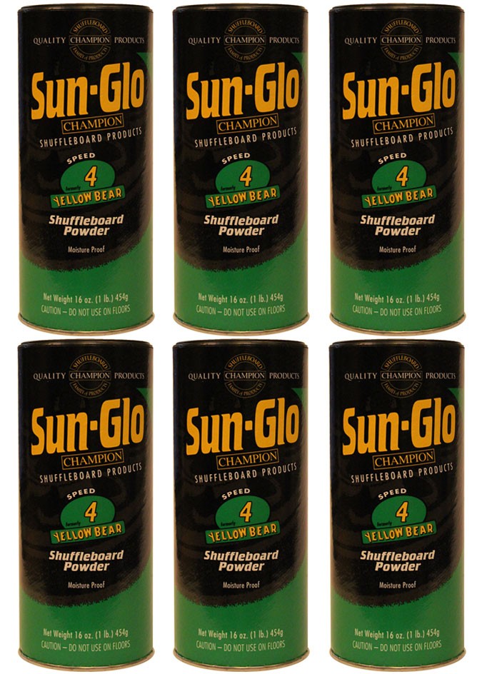 Sun-Glo Speed #4 Shuffleboard Table Powder Wax - 6 Cans