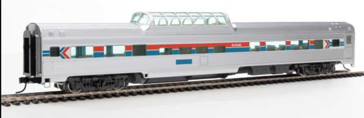 910-30408 Walthers HO Scale 85' Budd Dome Coach Passenger Car Amtrak Phase I