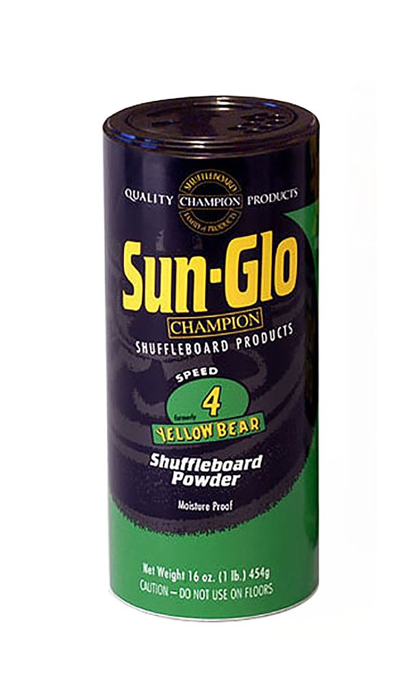 Sun-Glo #4 Speed Yellow Bear Shuffleboard Powder Wax- 12pk