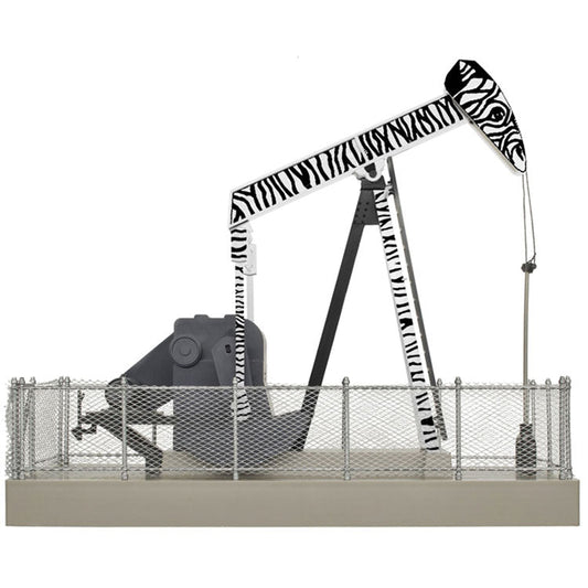 Atlas O Scale Building/Structure Operating Oil Pump (Assembled) Zebra Stripes